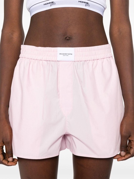 logo-waistband cotton shorts