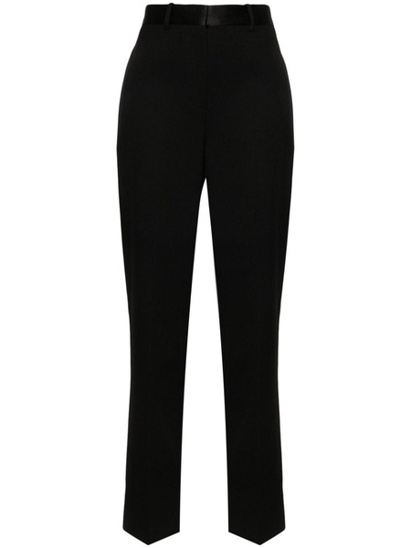 high-waist straight-leg trousers