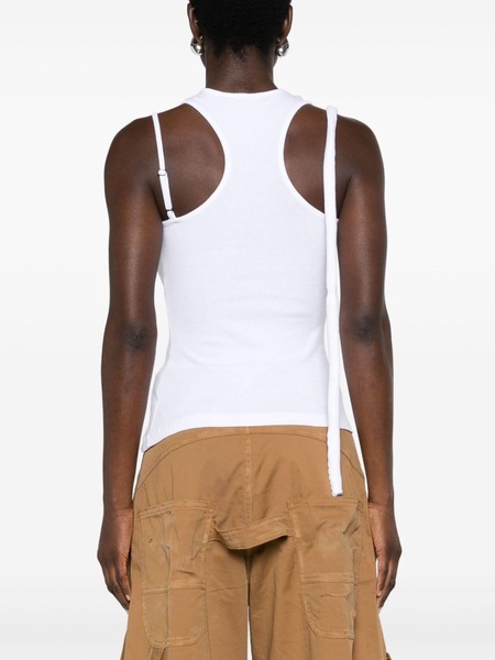 layered ribbed tank top 