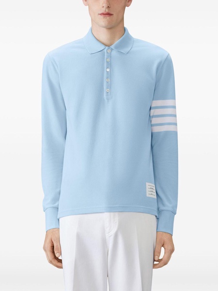 three-stripe long-sleeved polo shirt