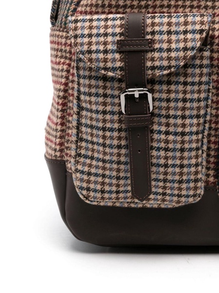 houndstooth-pattern backpack 