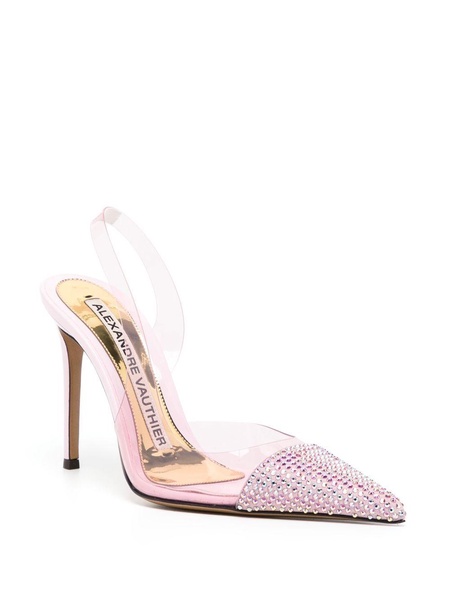 110mm rhinestone sheer pumps 