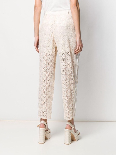 lace panelled trousers