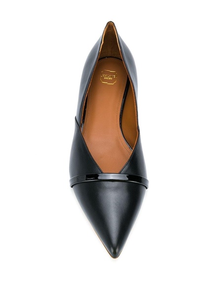 pointed-toe leather pumps