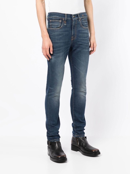 dark-wash slim-fit jeans