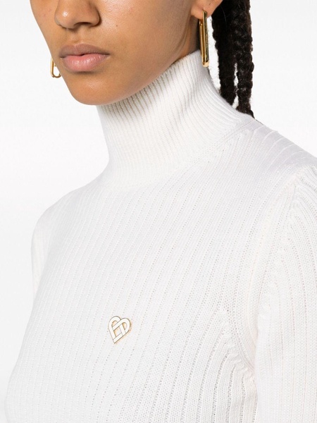 ribbed-knit wool jumper