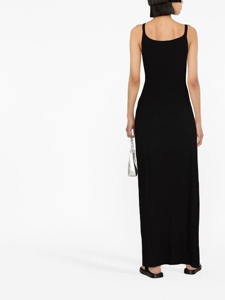 stud-embellished ruched maxi dress