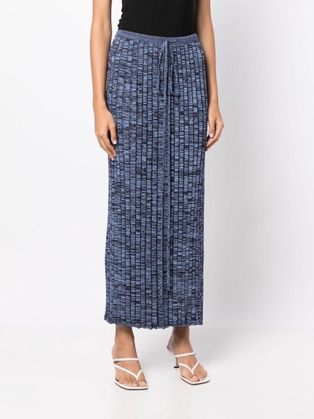 ribbed marl-knit maxi skirt