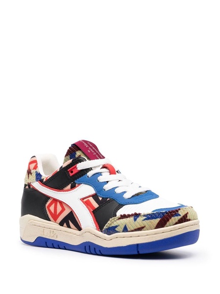 multicolour panelled sneakers