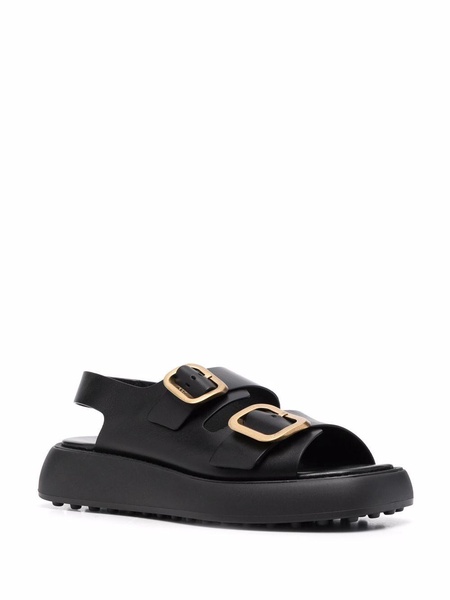 double buckle fastening sandals