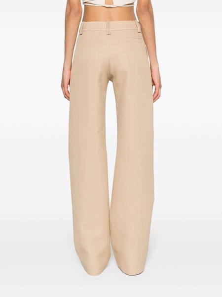 low-rise straight trousers