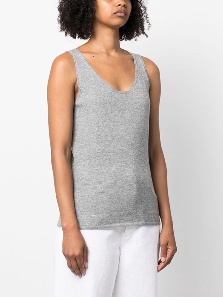 scoop-neck knitted tank top