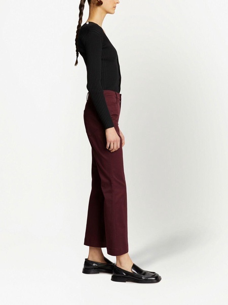 cropped kick-flare trousers