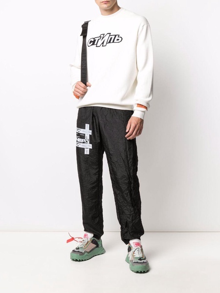 logo-patch track pants