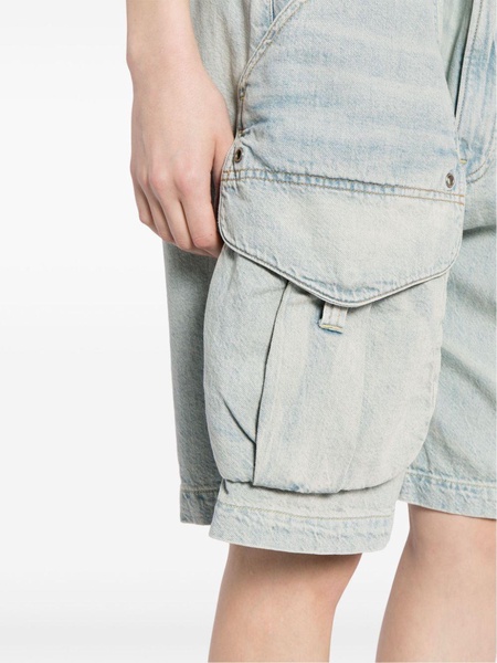 multi-pocket denim shorts 