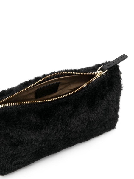 faux-fur zipped bag