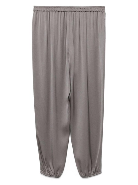 silk tapered trousers