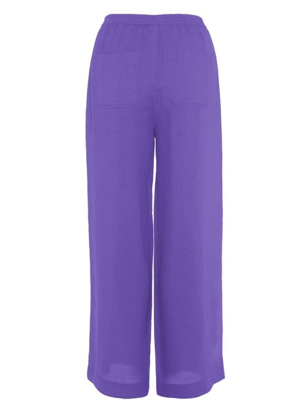 Select wide-leg linen trousers