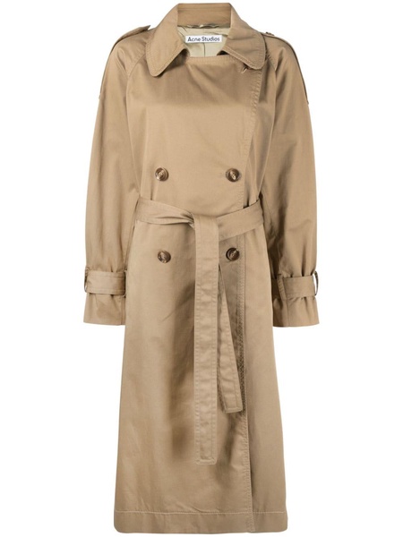 double-breasted trench coat