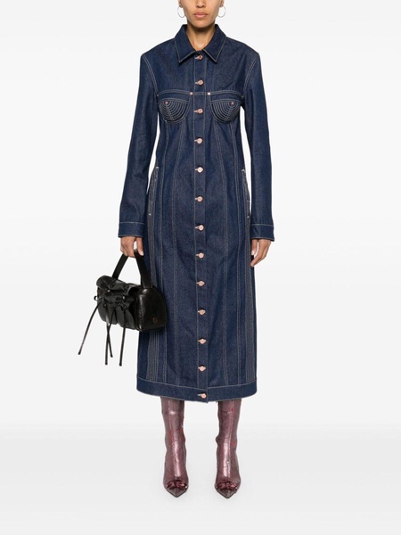 denim midi coat