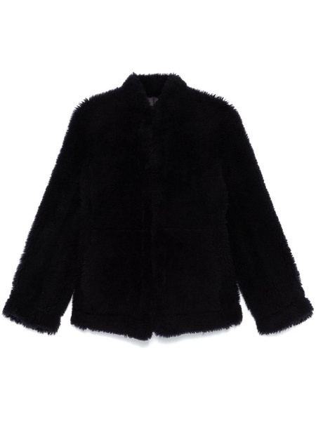 Cinched shearling jacket