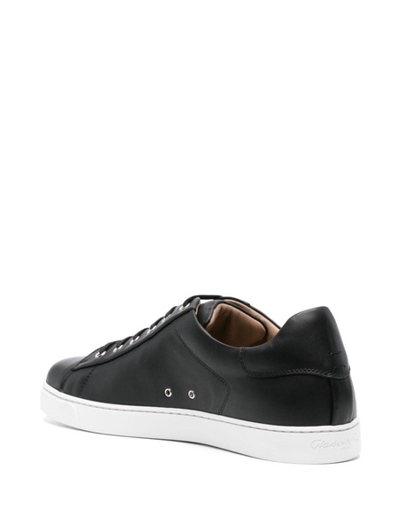 leather tonal sneakers