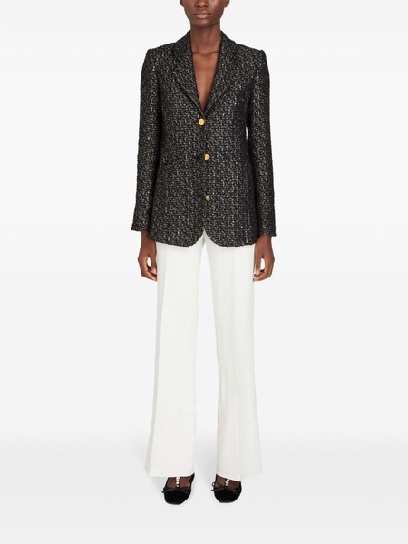 sequin-embellished tweed blazer