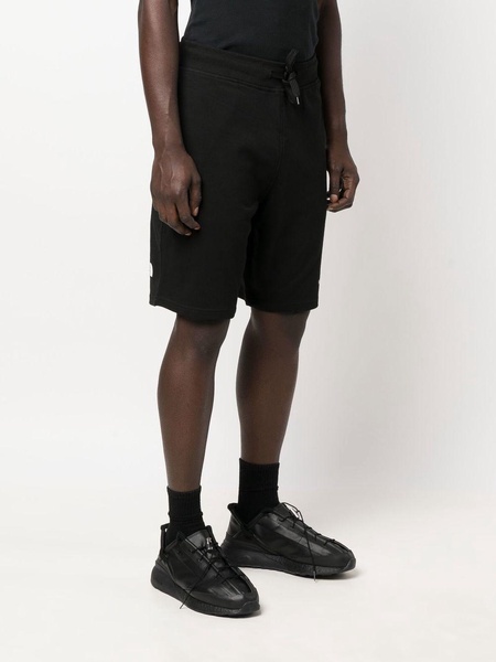 embroidered-logo knee-length shorts