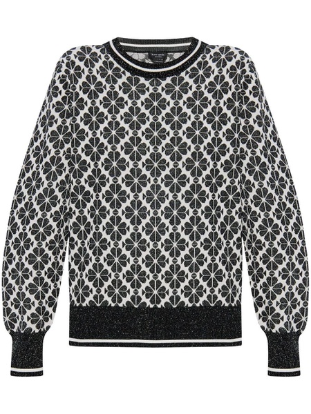 monogram-pattern crew-neck sweater 