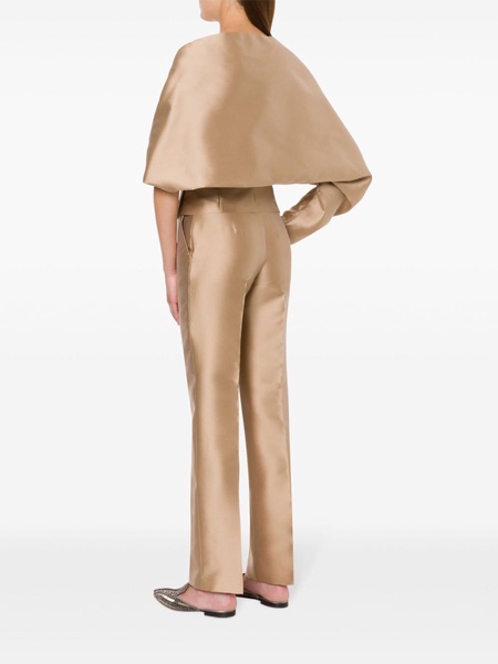 asymmetric satin jacket