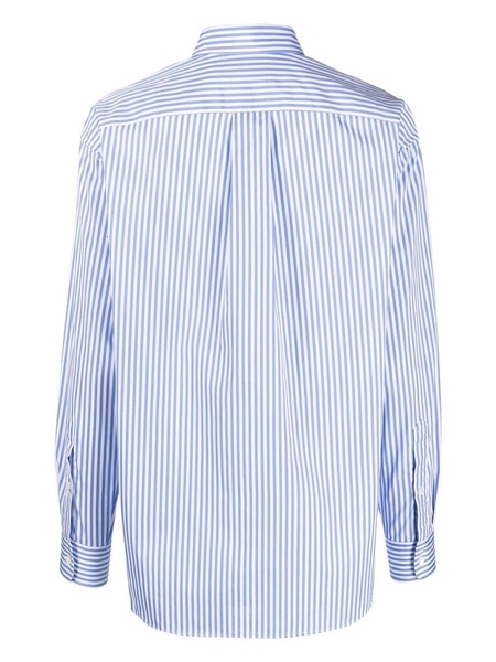 stripe-print long-sleeved shirt