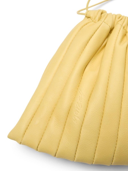 Arriccio pleated leather clutch