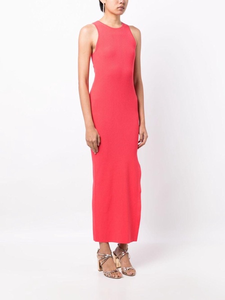 ribbed-knit sleeveless maxi dress