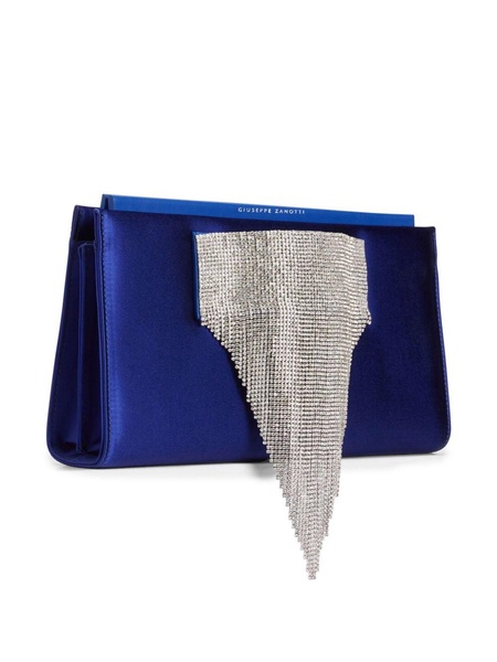 Josiane Crystal satin clutch