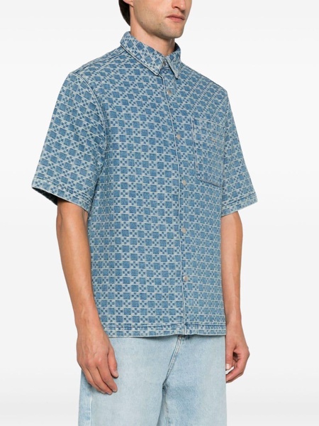 logo-jacquard shirt