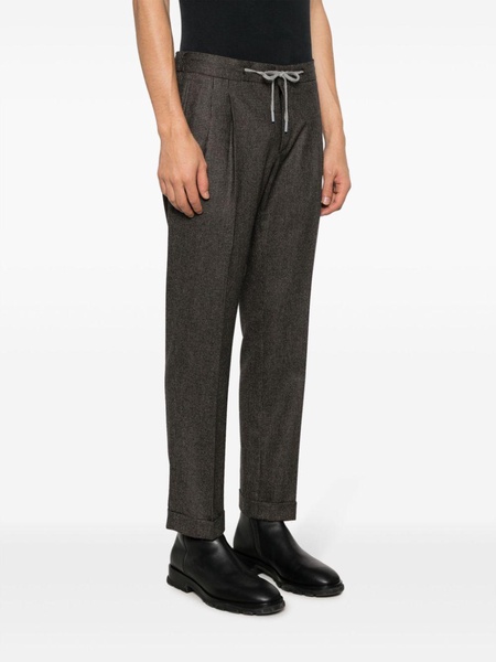 houndstooth-pattern tailored trousers