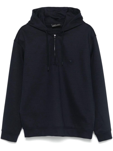 embroidered-logo hoodie