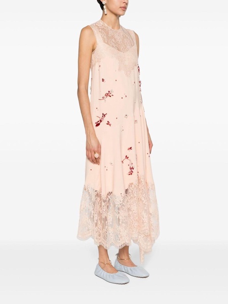 crystal-embroideries lace-trim dress