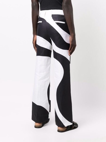 x Kenneth swirl-print trousers