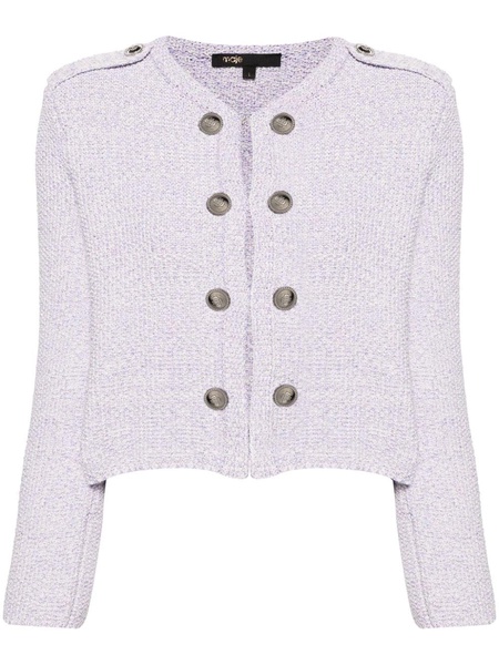 speckle-knit sequinned cardigan