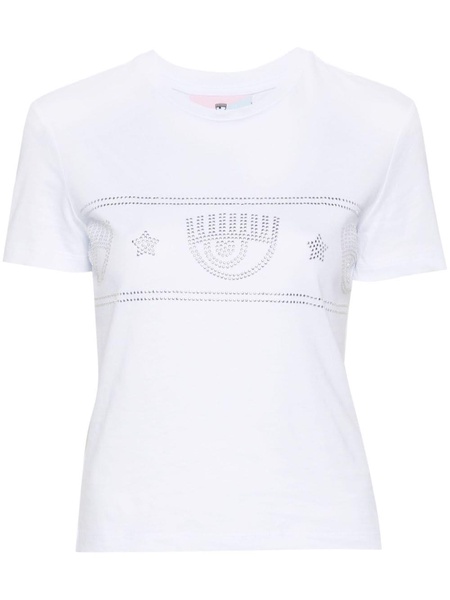 studded-logo cotton T-shirt