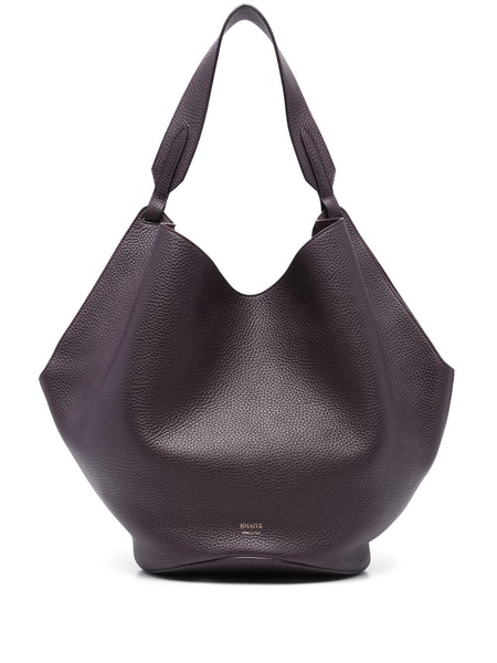 medium Lotus leather tote bag