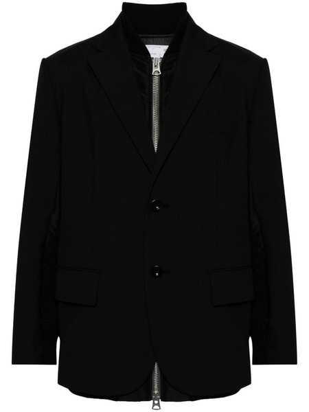 layered single-breasted blazer