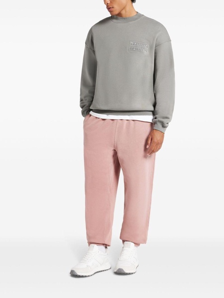 cotton-fleece track pants