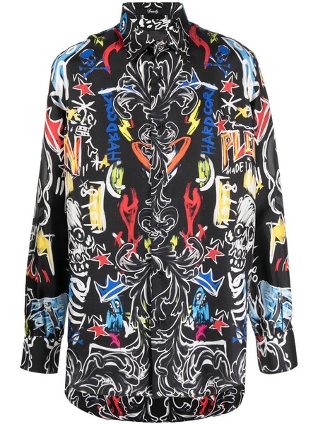 all-over graphic-print shirt