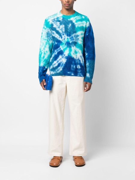 tie-dye virgin-wool jumper