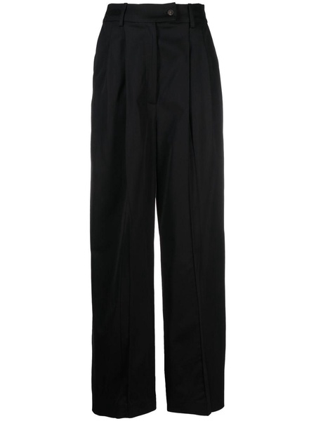 high-waisted wide-leg trousers