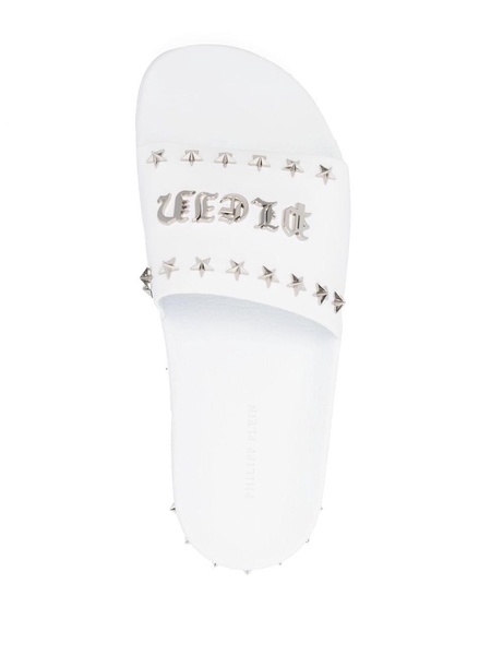 Gothic Plein stud-studded slides