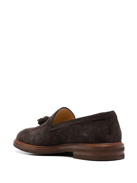 tassel-detail suede loafers