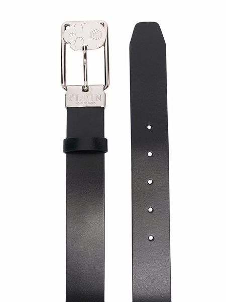 buckle-fastening leather belt